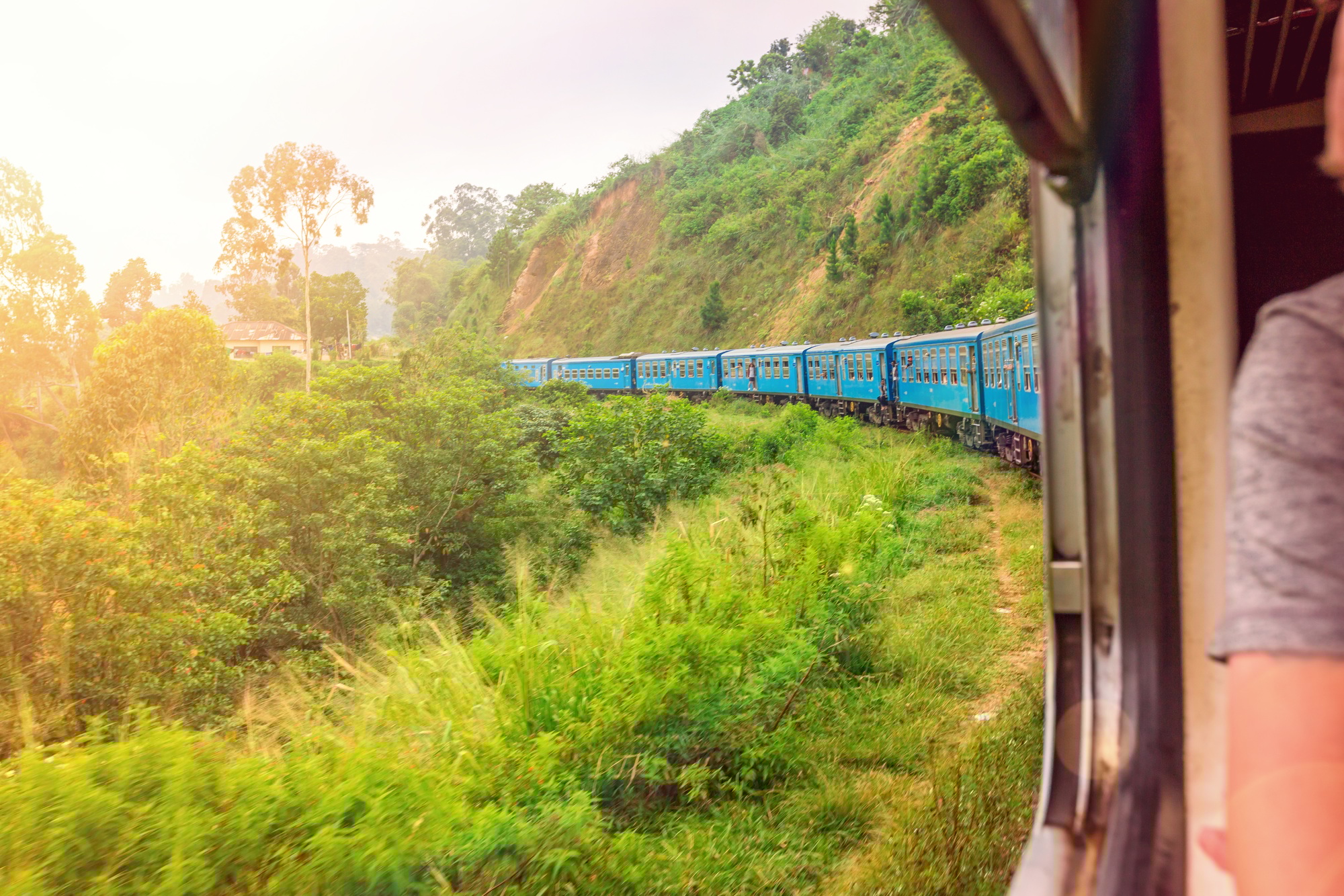 Train in the highlands of Sri Lanka